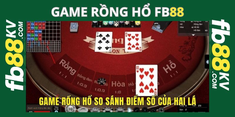 Game rồng hổ so sánh điểm số của hai lá